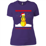 Basketball Santa Funny Christmas - Ladies' Boyfriend T-Shirt
