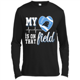 Carolina Panthers Football My Heart is on that Field - Canvas Long Sleeve T-Shirt