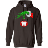 Christmas Nurse Grinch hand holding clinic dental ornament - Hoodie