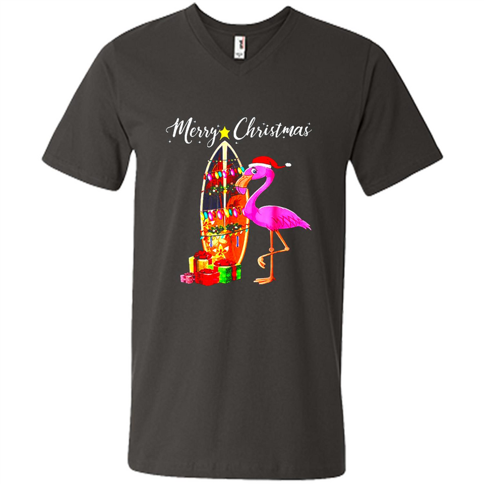 Flamingo Christmas Shirt, Merry Christmas Shirt , Flamingo - Men's V-Neck