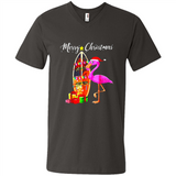 Flamingo Christmas Shirt, Merry Christmas Shirt , Flamingo - Men's V-Neck