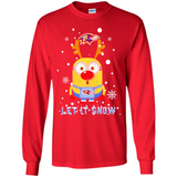 Minion Baltimore Ravens Ugly Christmas Sweater Let it Snow - Long Sleeve T-Shirt