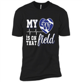 Washington Huskies Football My Heart is on that Field - Premium Short Sleeve T-Shirt