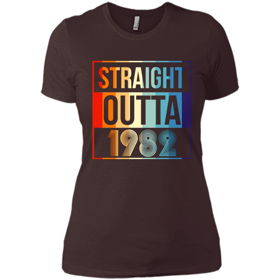 Retro Straight Outta 1982 36 Years Old - Ladies' Boyfriend T-Shirt