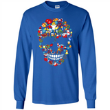 Skull Christmas Decorations Merry Xmas T-Shirt - Long Sleeve T-Shirt