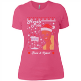 North Pole Born and Raised Shirt, Merry Xmas Ugly Christmas - Ladies' Boyfriend T-Shirt