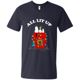 Peanuts By Schulz Snoopy Young Men_s Christmas - Men's V-Neck