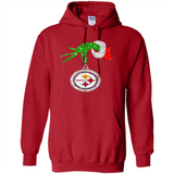 Fantastic Pittsburgh Steelers Glitter Grinch Monogram Ornament Christmas Gift - Hoodie