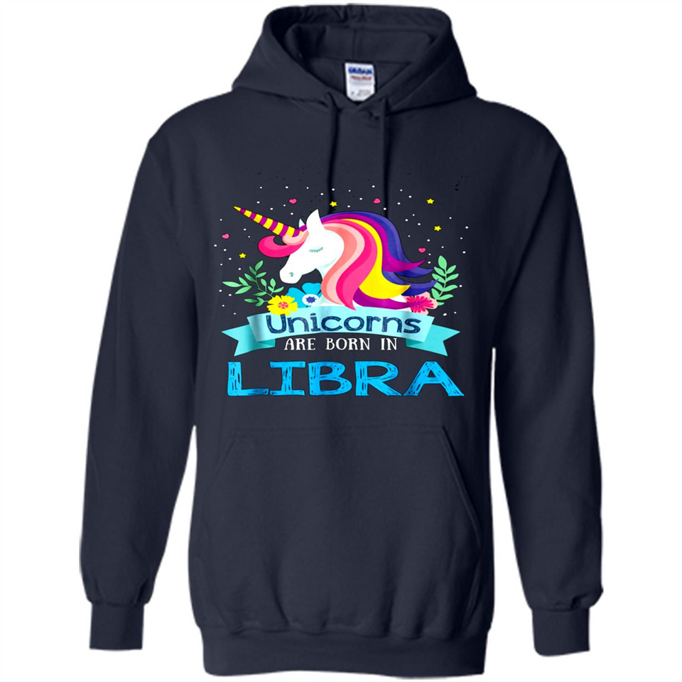 Unicorns are born in Libra Birthday Rainbow Gift Ladies Custom