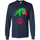 Grinch hand holding HomeDepot Glitter Christmas PING PONG