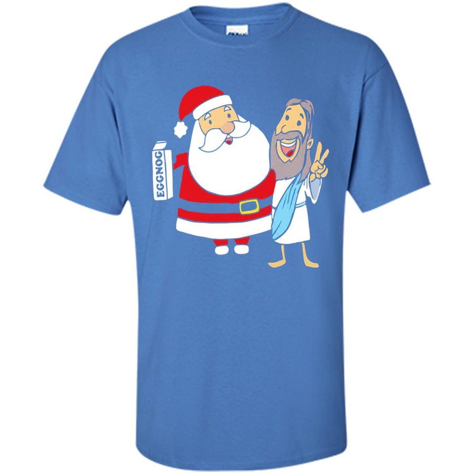Eggnog Santa And Jesus Christmas