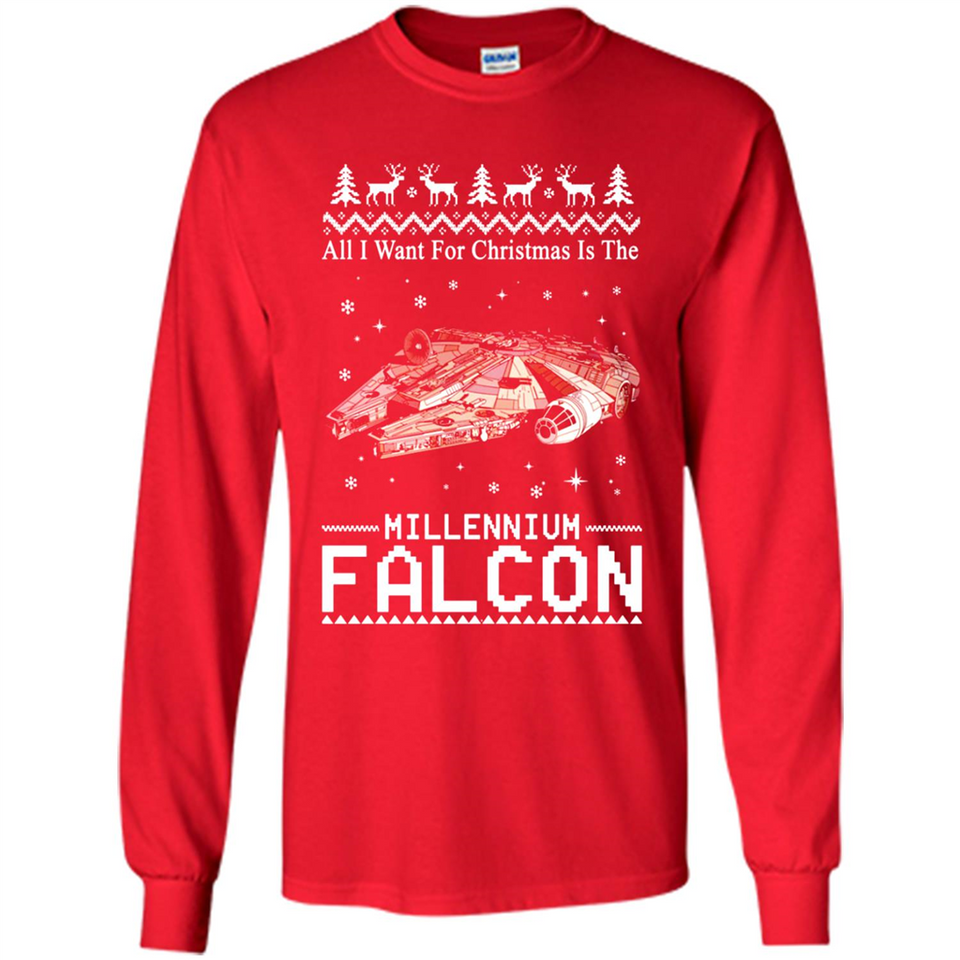 All I Want For Christmas Is The Millennium Falcon ugly PINGPONG