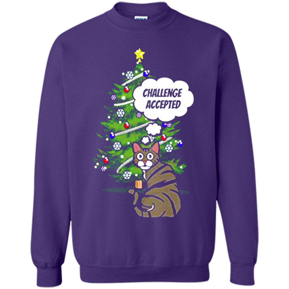 Christmas Tree Cat Long Sleeve Christmas Shirt for Cat Lover - Sweatshirt