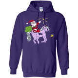 Distressed Retro Santa Riding Unicorn - Hoodie