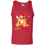 Funny Santa Christmas Chicken Shirt - Merry Chickmas - Tank Top