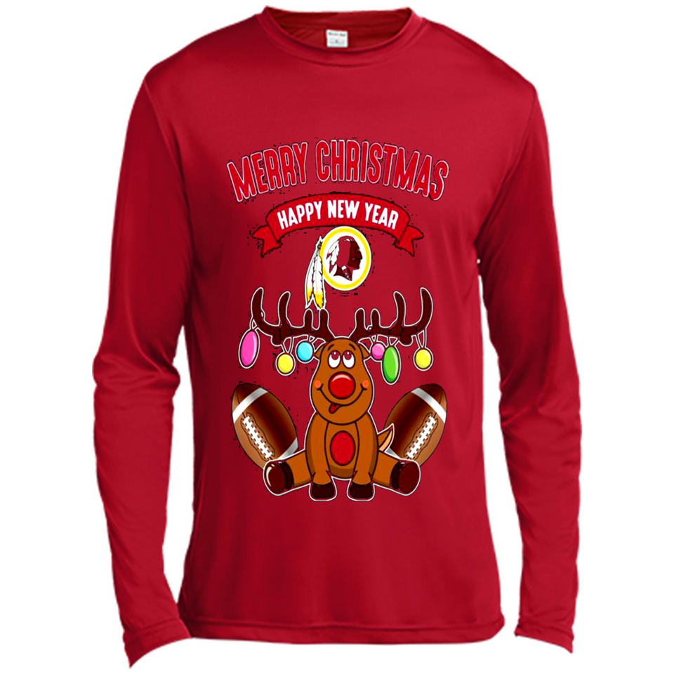 Washington Redskins NFL Reindeer Funny Merry Christmas And Happy New Year