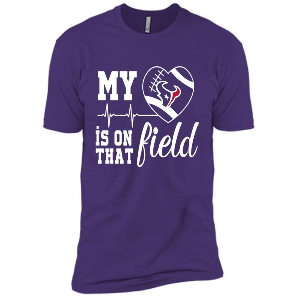 Houston Texans Football My Heart is on that Field - Premium Short Sleeve T-Shirt
