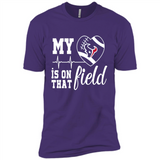 Houston Texans Football My Heart is on that Field - Premium Short Sleeve T-Shirt