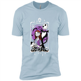 Disney Nightmare Before Christmas Jack And Sally T-Shirt - Premium Short Sleeve T-Shirt