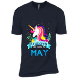 Unicorns are born in May Birthday Rainbow Gift Ladies Custom