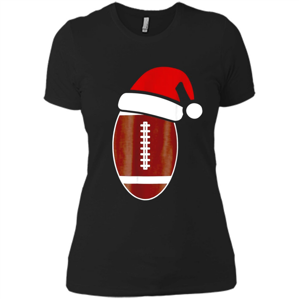 Christmas Football Shirt - Football Santa Hat Christmas