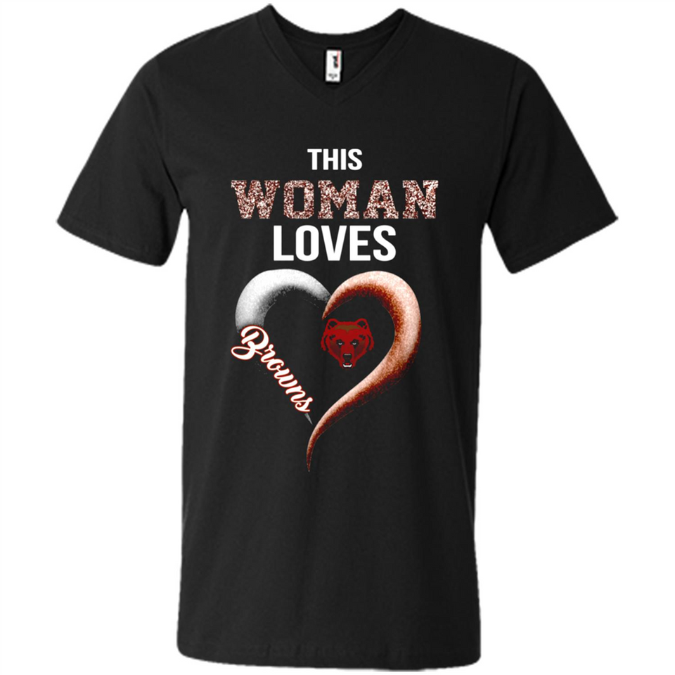 This Woman love Browns NFL football team - Men's V-Neck