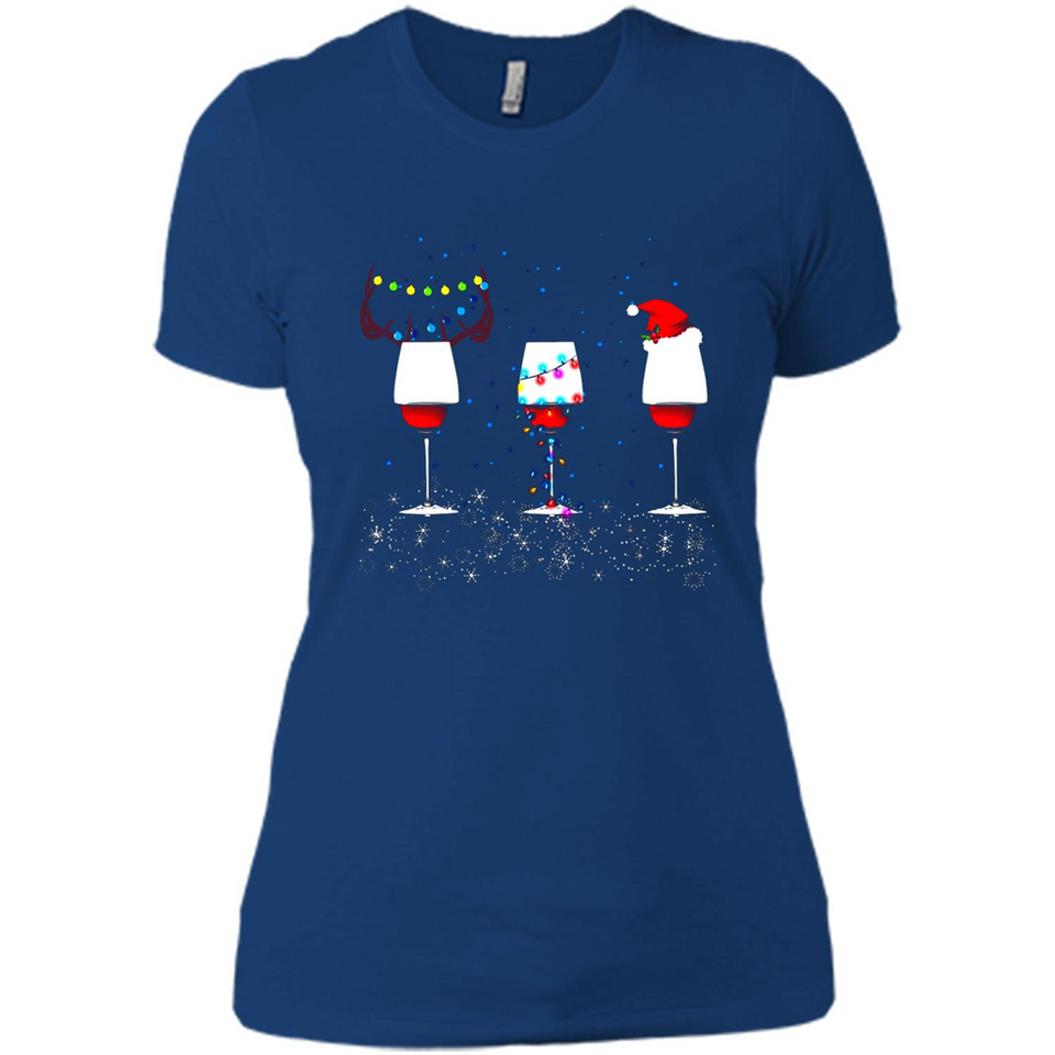 Christmas Red Wine Funny Merry Xmas Sweatshirt - Ladies' Boyfriend T-Shirt