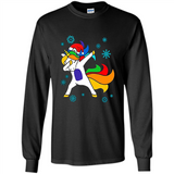 Christmas Dabbing Unicorn - Long Sleeve T-Shirt