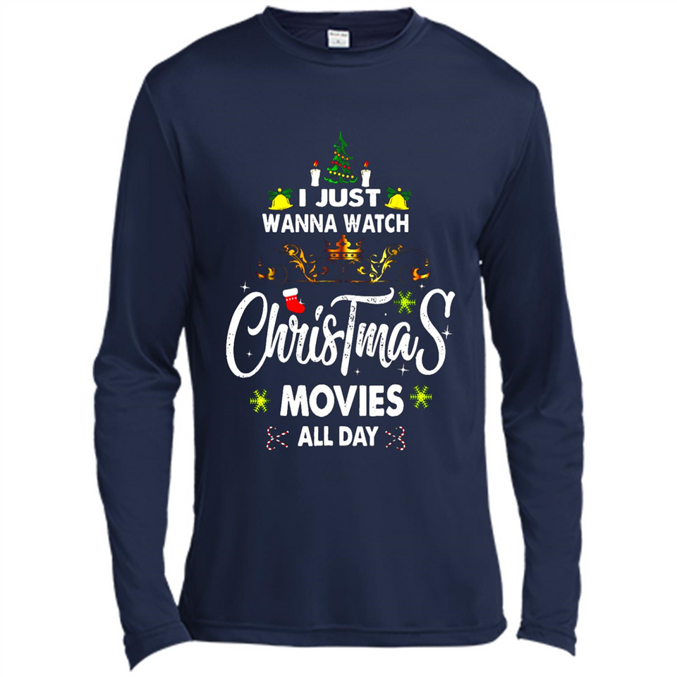 Funny Christmas Movie Shirt, Christmas Movies - Canvas Long Sleeve T-Shirt