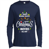 Funny Christmas Movie Shirt, Christmas Movies - Canvas Long Sleeve T-Shirt