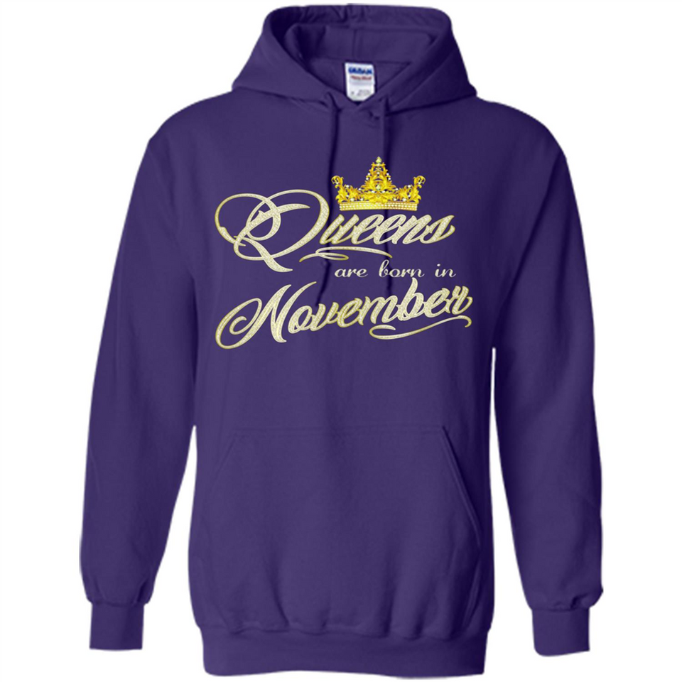 Queens Are Born In November Golden T-Shirt
