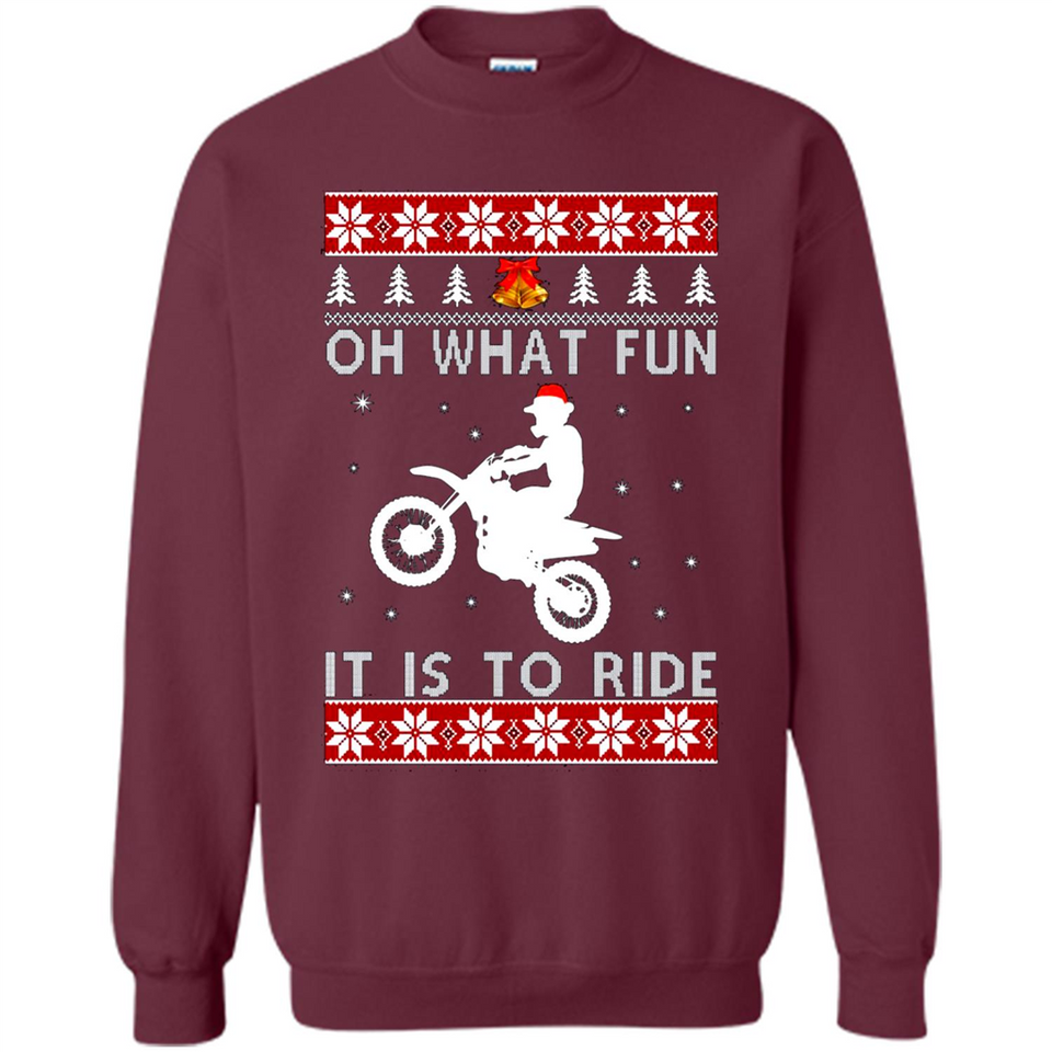 Motocross oh what fun it is to ride Christmas sweater PINGPONG