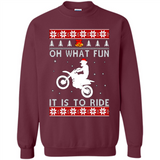 Motocross oh what fun it is to ride Christmas sweater PINGPONG