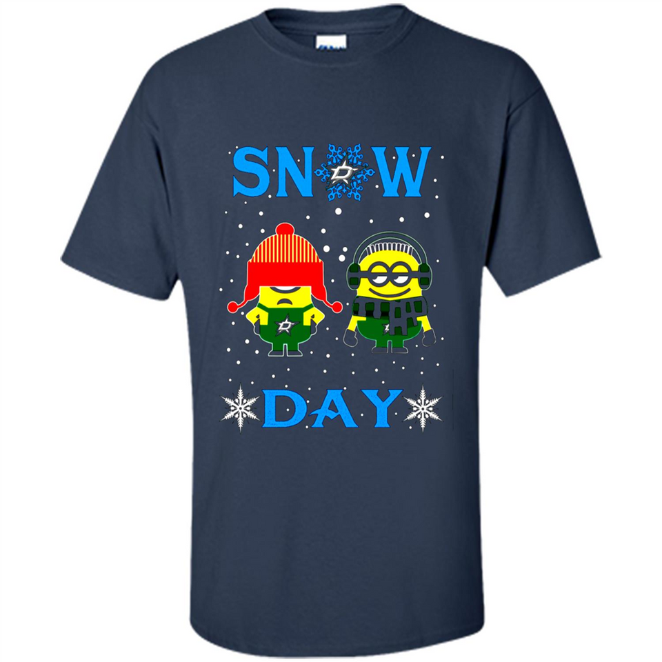 Snow Day Shirt For Dallas Stars Vs Minion Fans pingpong