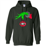 GRINCH HAND HOLDING GEORGIA BULLDOGS GLITTER CHRISTMAS PINGPONG