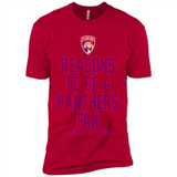 Reasons to be a Florida Panthers Fan Complete List on Back - Premium Short Sleeve T-Shirt