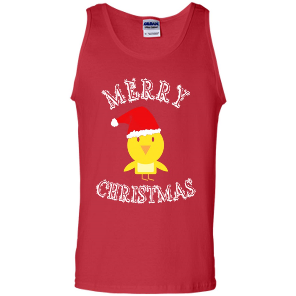 Bird Santa Merry Christmas T-Shirt - Birds Watchers Xmas - Tank Top