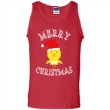 Bird Santa Merry Christmas T-Shirt - Birds Watchers Xmas - Tank Top