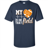 Clemson Tiger Paw Football My Heart is on that Field - Shirt