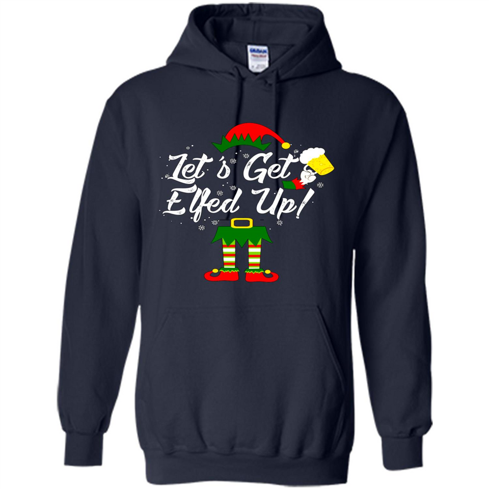 Let's Get Elfed Up Drinking Beer Christmas PINGPONG