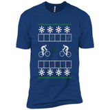 Christmas Ugly Sweater Cycling - Best Ugly Christmas Sweater - Premium Short Sleeve T-Shirt