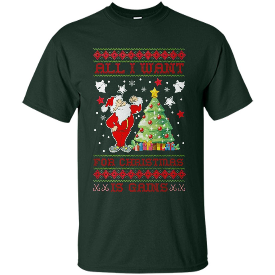 All I Want For Christmas Is Gains Christmas Tree Santa Claus