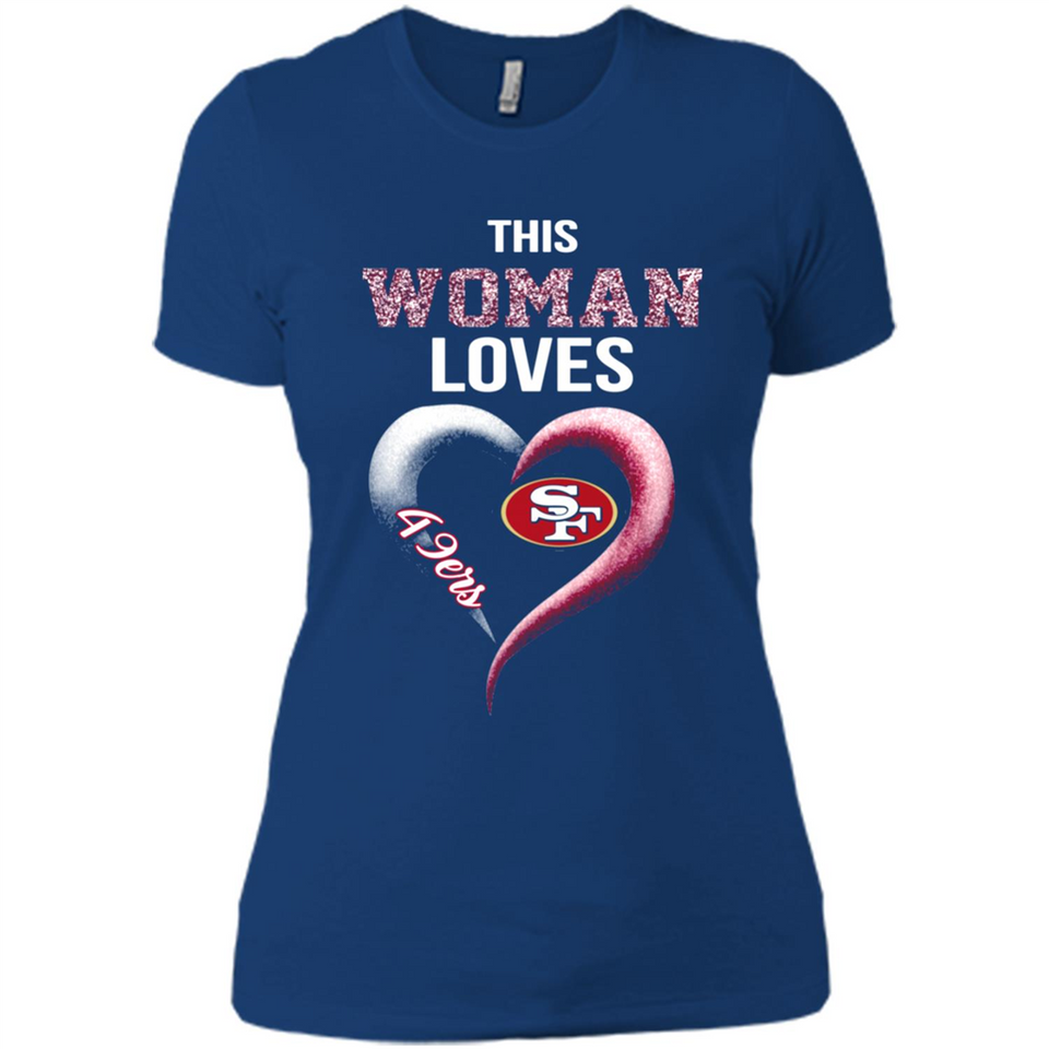 This Woman love 49ers NFL football team - Ladies' Boyfriend T-Shirt
