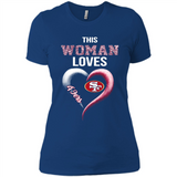 This Woman love 49ers NFL football team - Ladies' Boyfriend T-Shirt