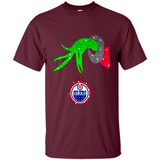 GRINCH HAND HOLDING EDMONTON OILERS GLITTER CHRISTMAS PINGPONG