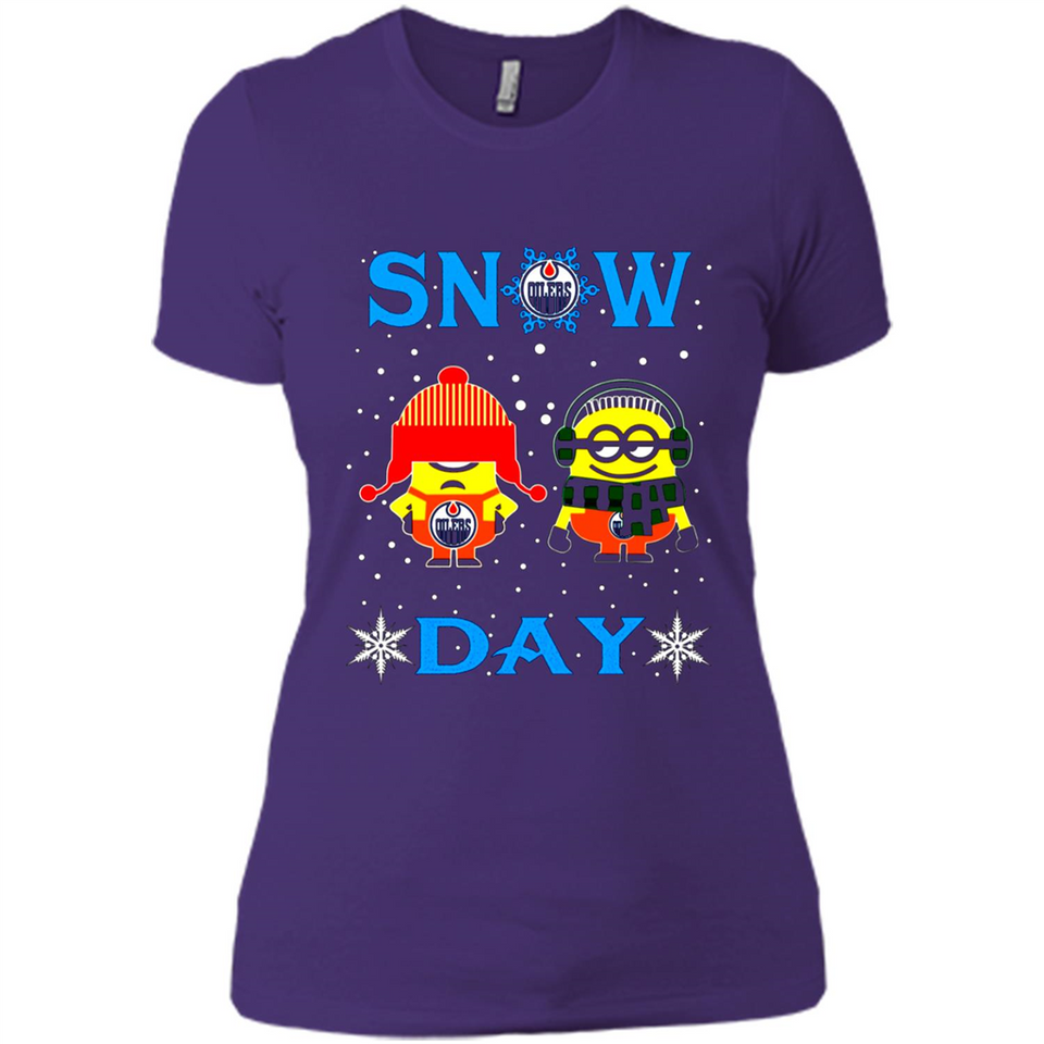 Snow Day Shirt For Edmonton Oilers Vs Minion Fans pingpong