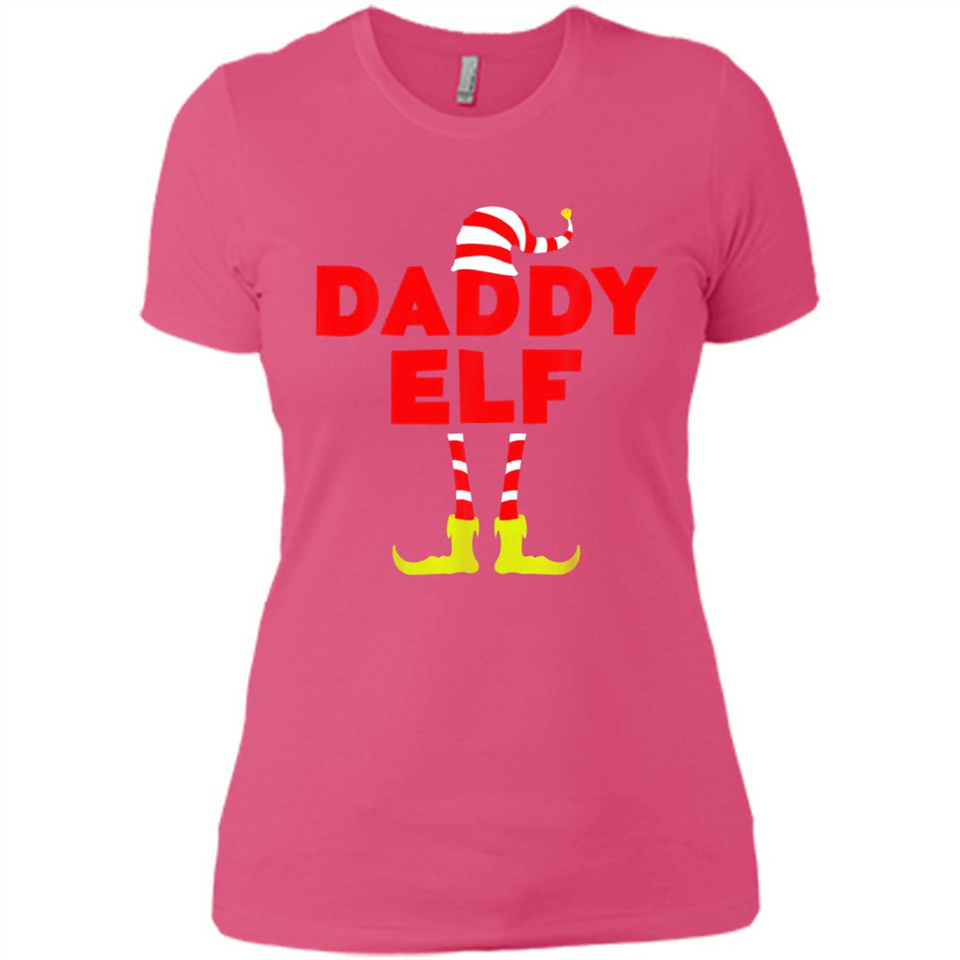 Mens Daddy Elf T-Shirt Funny Matching Christmas Costume - Ladies' Boyfriend T-Shirt