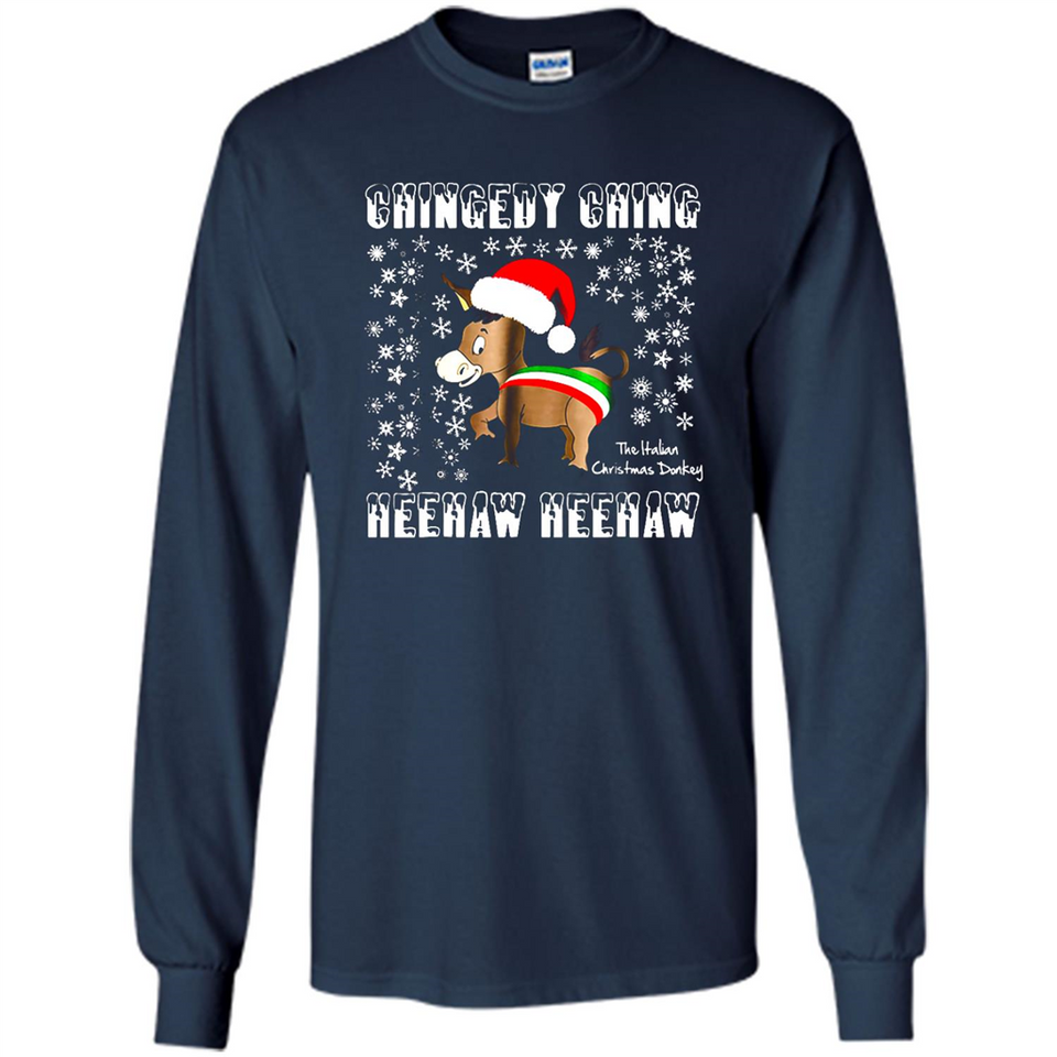 Amazing Dominick The Christmas Donkey-Italian Christmas Donkey - Long Sleeve T-Shirt