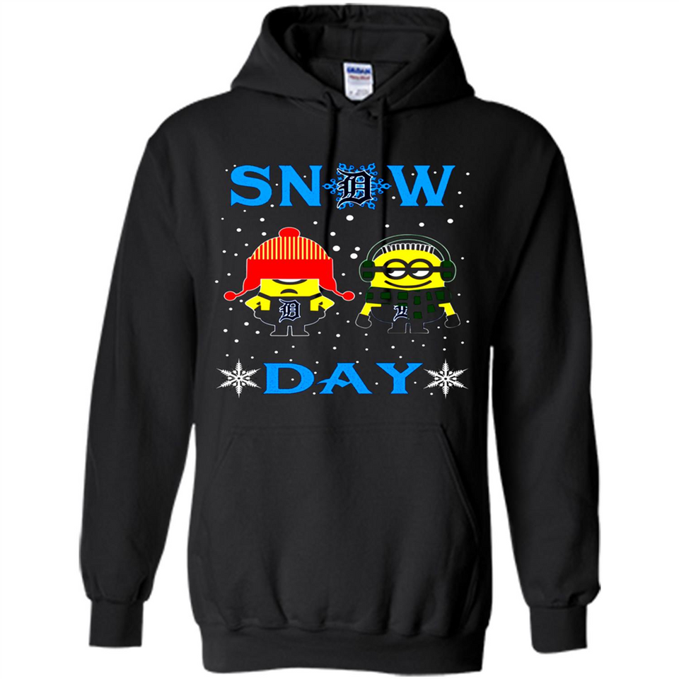 Snow Day Shirt For Detroit Tigers Vs Minion Fans pingpong
