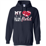 Wisconsin Badgers Football My Heart is on that Field - Hoodie